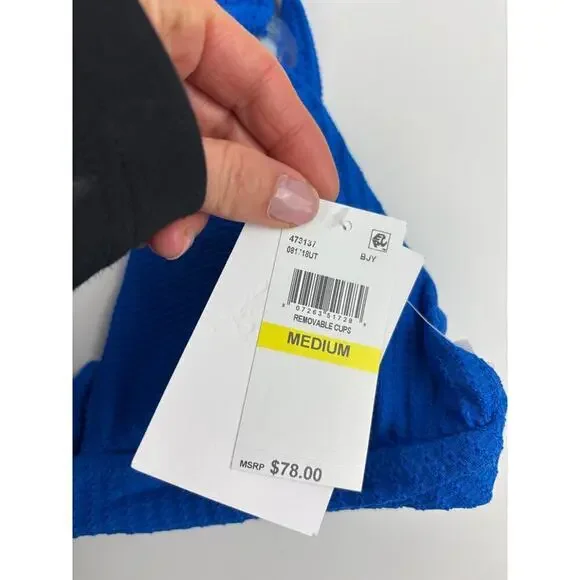 NWT Becca Bikini Top Blue Medium - Picture 3 of 4